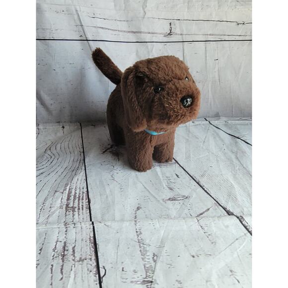 American Girl dog pet Chocolate Chip Labrador brown with collar Hard Body - Picture 1 of 9